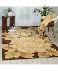 Nourison Home Tropics TS09 Brown 5'3" x 8'3" Area Rug
