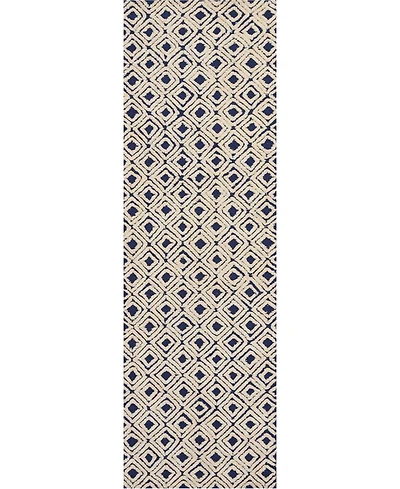 Nourison Home Deco Mod DEC02 Navy and Ivory 2'3" x 7'6" Runner Rug