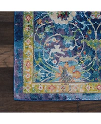 Nourison Home Ankara Global ANR03 Blue 5'3" x 7'6" Area Rug