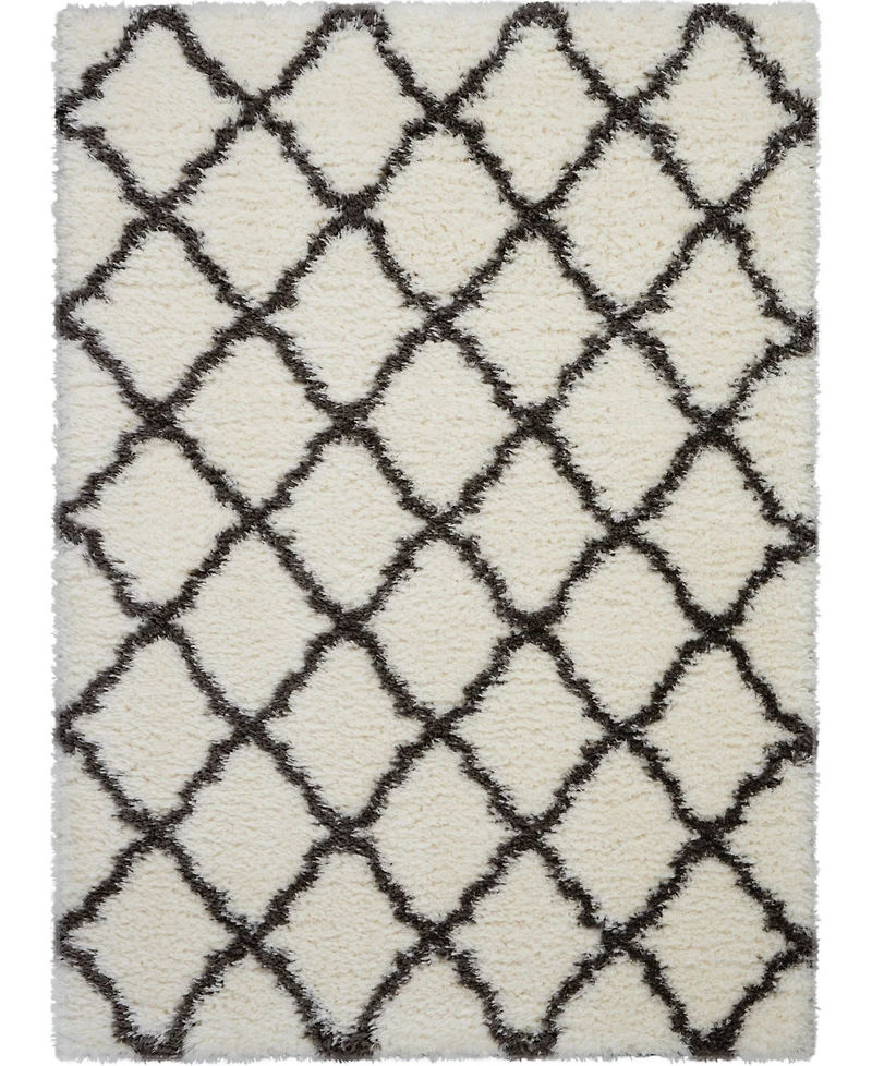 Nourison Home Luxe Shag LXS02 Ivory 8'2" x 10' Area Rug