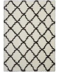 Nourison Home Luxe Shag LXS02 Ivory 8'2" x 10' Area Rug