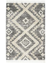 Nourison Home Oslo Shag Osl02 Gray Ivory Rug