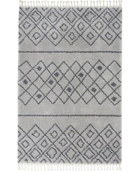 Nourison Home Serenity Shag Srs02 Gray Slate Rug