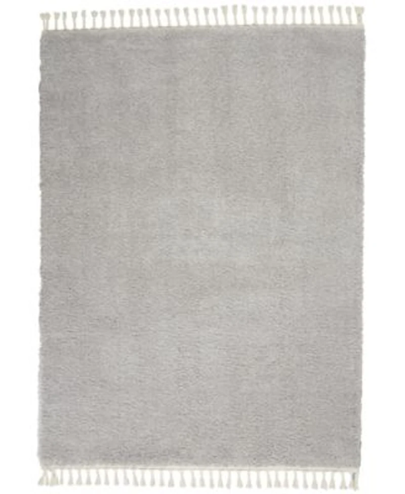 Nourison Home Serenity Shag Srs04 Silver Rug