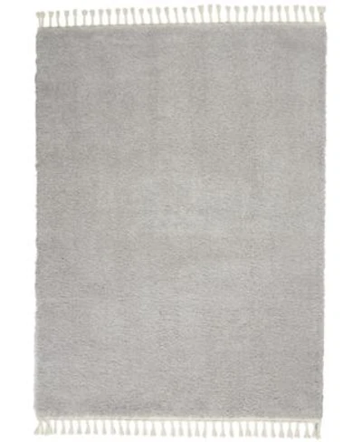 Nourison Home Serenity Shag Srs04 Silver Rug