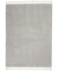 Nourison Home Serenity Shag Srs04 Silver Rug