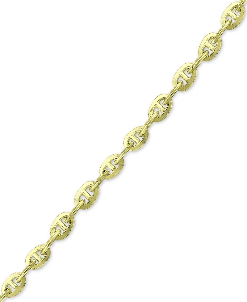 Giani Bernini Mariner Link Ankle Bracelet Sterling Silver and 18k Gold Over Silver, Created for Macy's