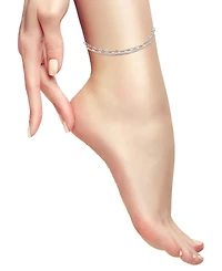 Giani Bernini Double Row Heart Ankle Bracelet 18k Gold-Plated Sterling Silver & Silver, Created for Macy's