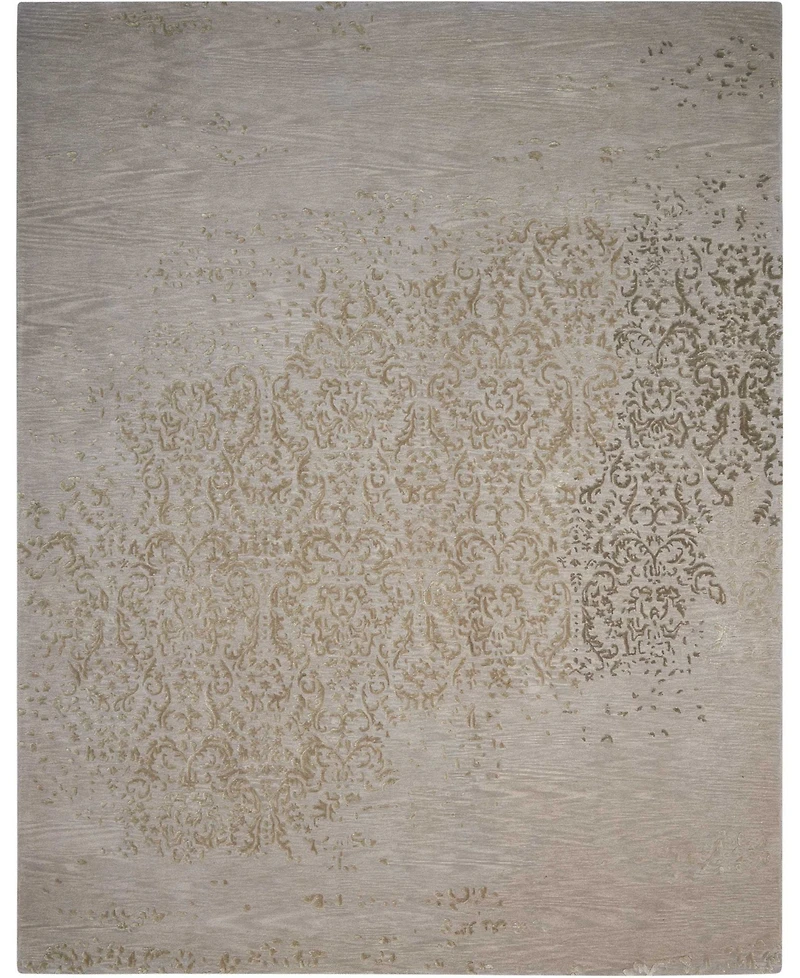 Nourison Home Opaline OPA08 Silver 3'9" x 5'9" Area Rug