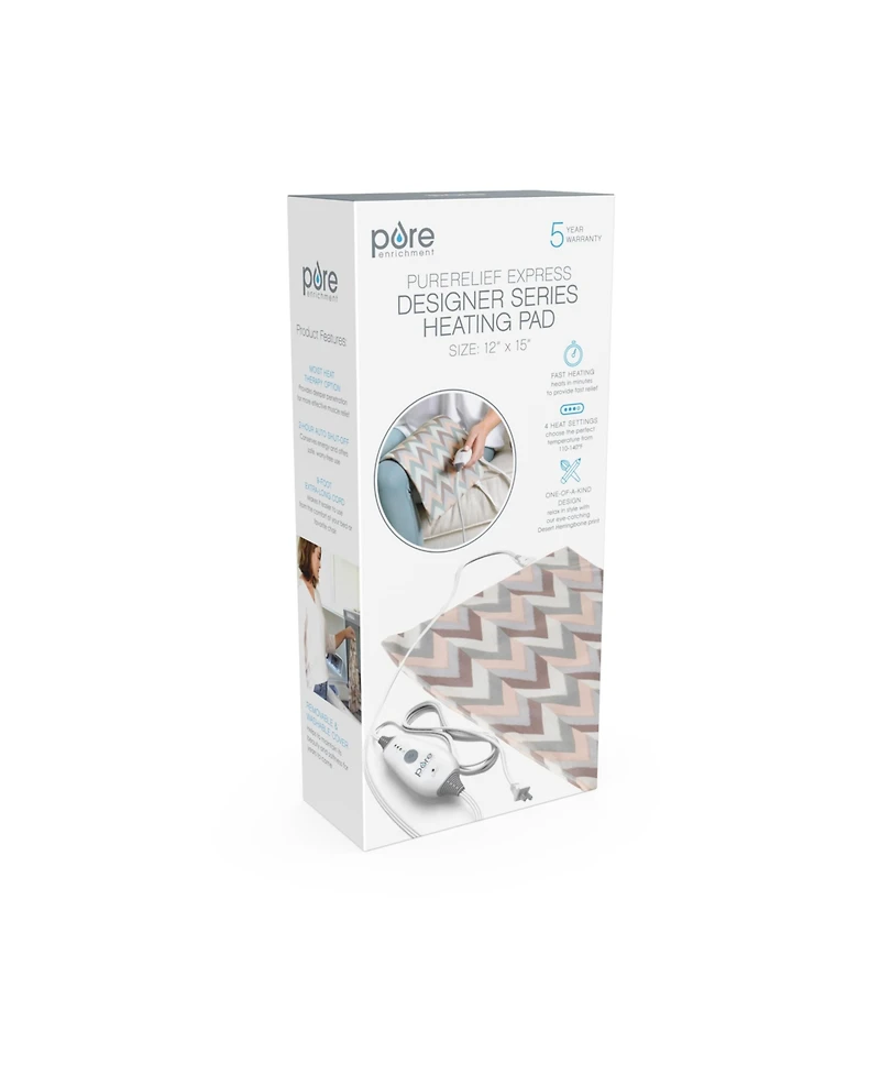 Pure Enrichment PureRelief Express Designer Series 12" x 15" Heating Pad