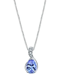 Tanzanite (3/4 ct. t.w.) & Diamond Accent 18" Pendant Necklace in 14k White Gold