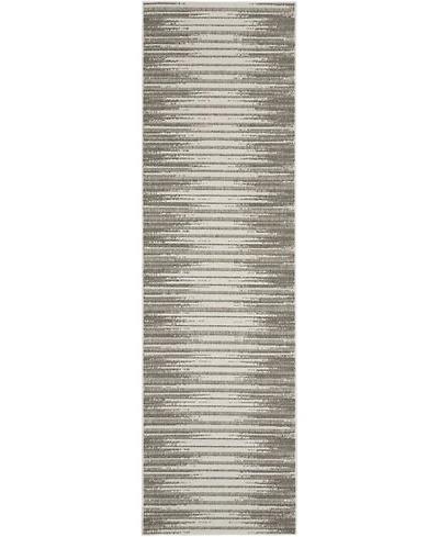 Nourison Home Key Largo KLG01 Silver 2'2" x 7'6" Runner Rug