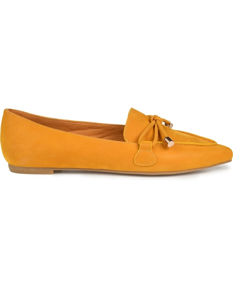 Journee Collection Women's Muriel Bow Detail Pointed Toe Flats
