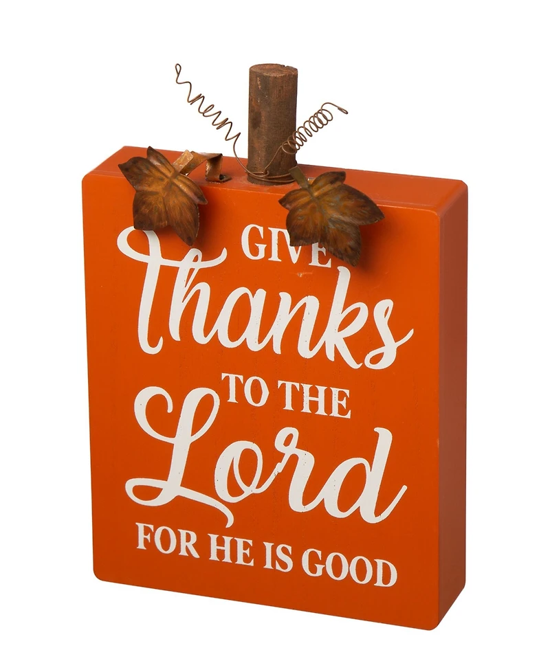 Glitzhome Fall Wooden Pumpkin Table Decor, Pack of 3
