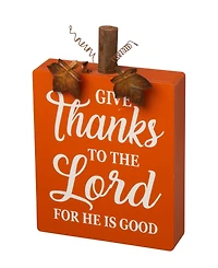 Glitzhome Fall Wooden Pumpkin Table Decor, Pack of 3