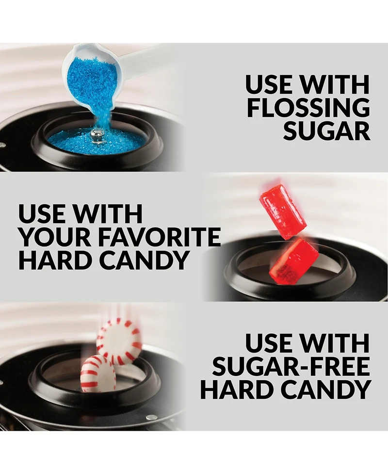 Nostalgia PCM306PK Vintage Hard & Sugar-Free Candy Cotton Candy Maker