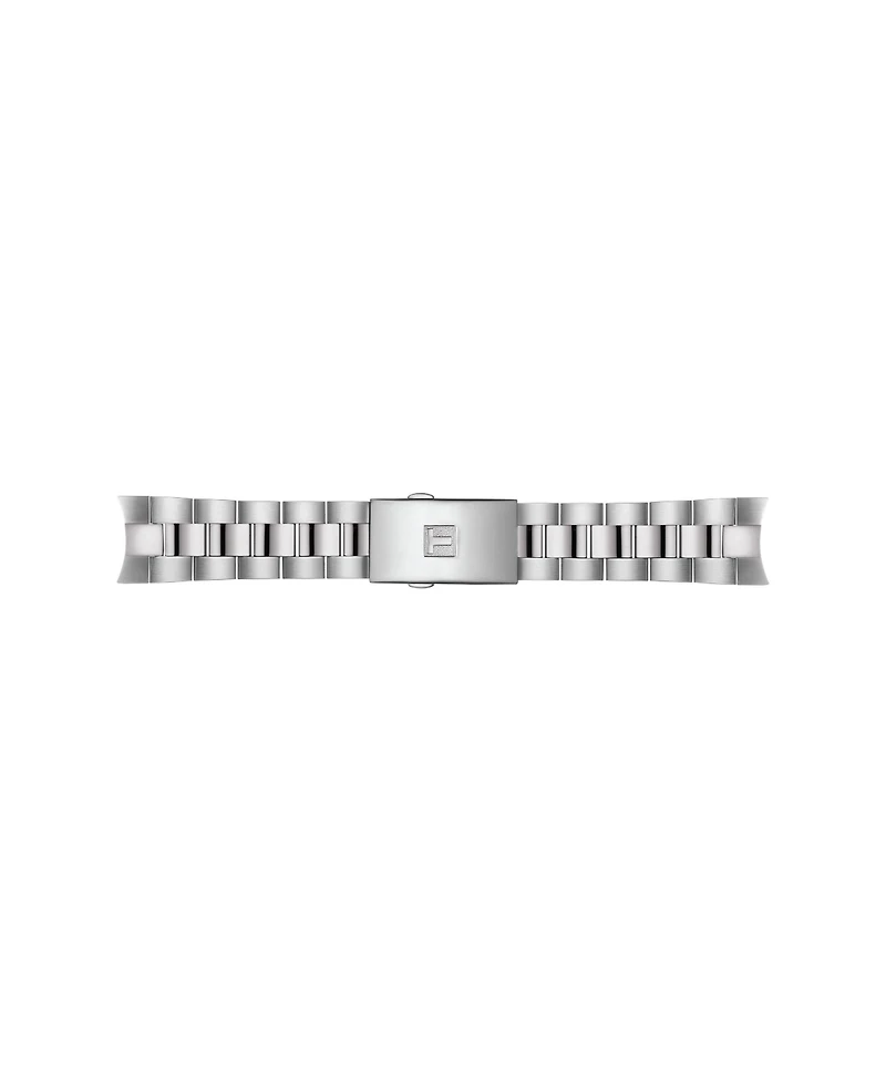 Tissot Women's Swiss Chronograph T-Classic Pr 100 Diamond (1/20 ct. t.w.) Gray Stainless Steel Bracelet Watch 38mm