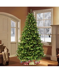 Puleo 7.5FT Pre-Lit Vermont Spruce Artificial Christmas Tree