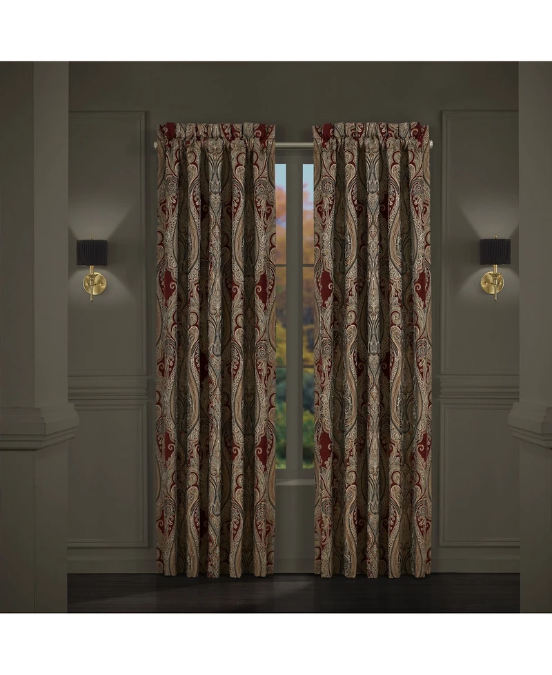 J Queen New York Garnet Window Panel Pair, 50" x 84"