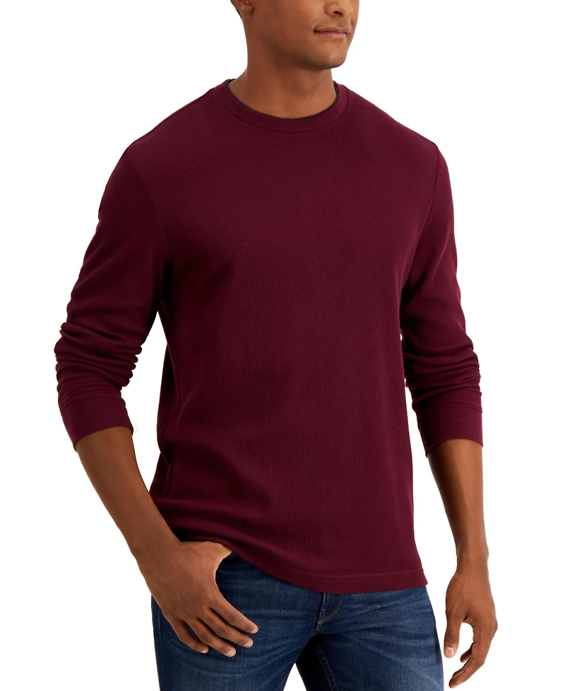 Club Room Men's Thermal Crewneck Shirt