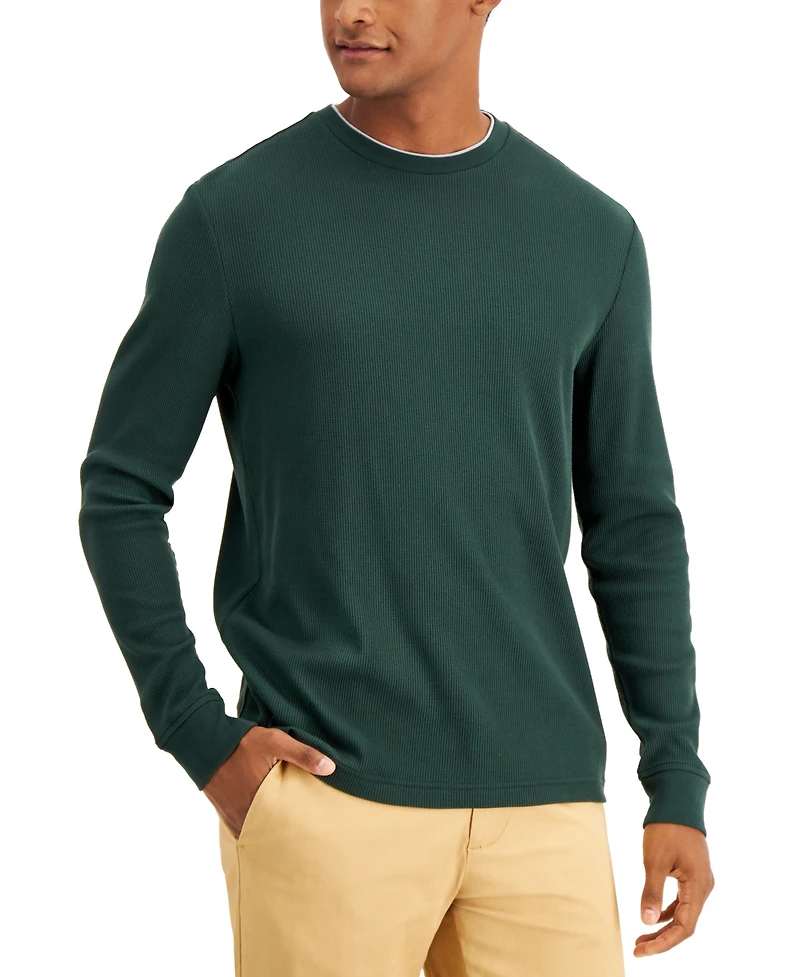 Club Room Men's Thermal Crewneck Shirt
