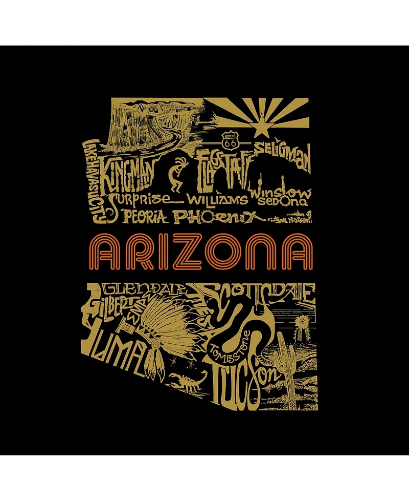 La Pop Art Az Pics Men's Raglan Word T-shirt