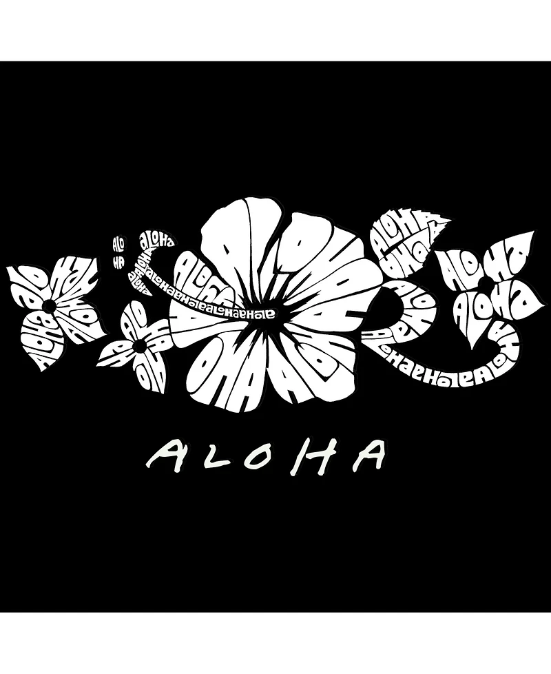 La Pop Art Aloha Men's Raglan Word T-shirt