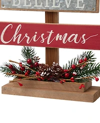 Glitzhome Wooden Sign Table Tree decor