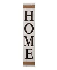 Glitzhome Wooden "Home" Floral Porch Sign, Set of 4