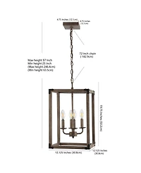 Jonathan Y Magnolia -Light Adjustable Rustic Farmhouse Led Pendant