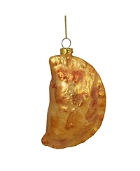 Northlight Golden Tone Glittered European Pierogi Glass Christmas Ornament
