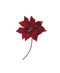 Northlight Velvet Textured Poinsettia Artificial Christmas Stem