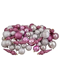 Northlight 75 Count and Shatterproof 3-Finish Christmas Ball Ornaments