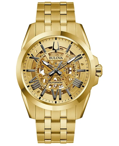 Bulova Men's Automatic Classic Sutton Gold-Tone Stainless Steel Bracelet Watch 46mm