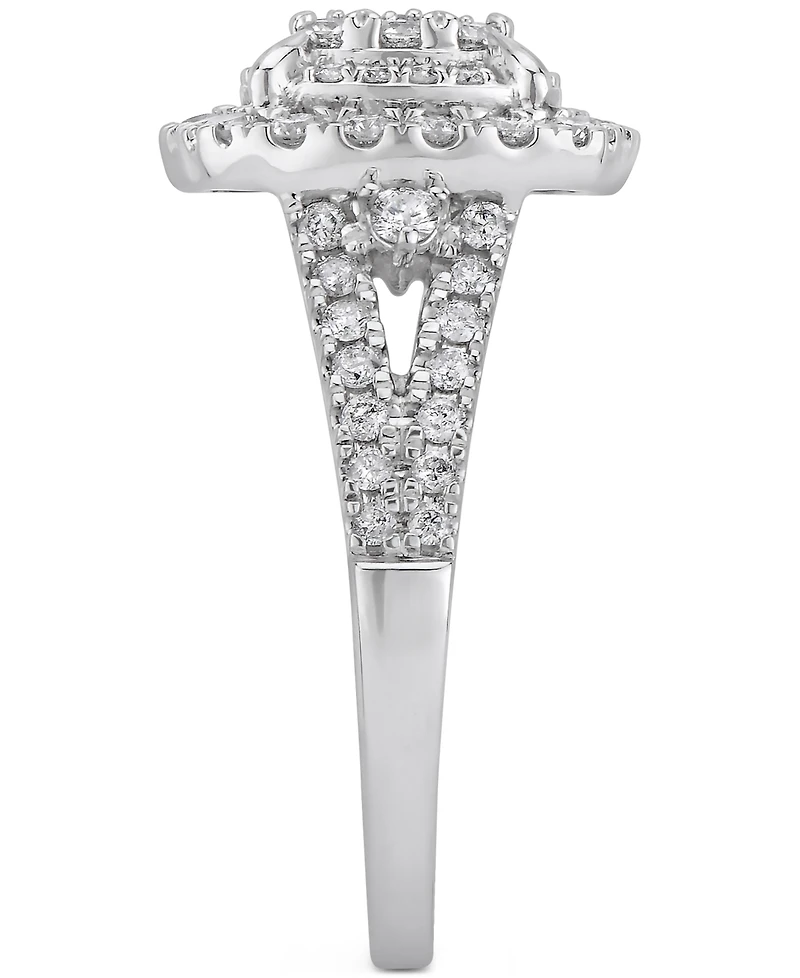 Diamond Cluster Ring (1 ct. t.w.) in 10k White Gold