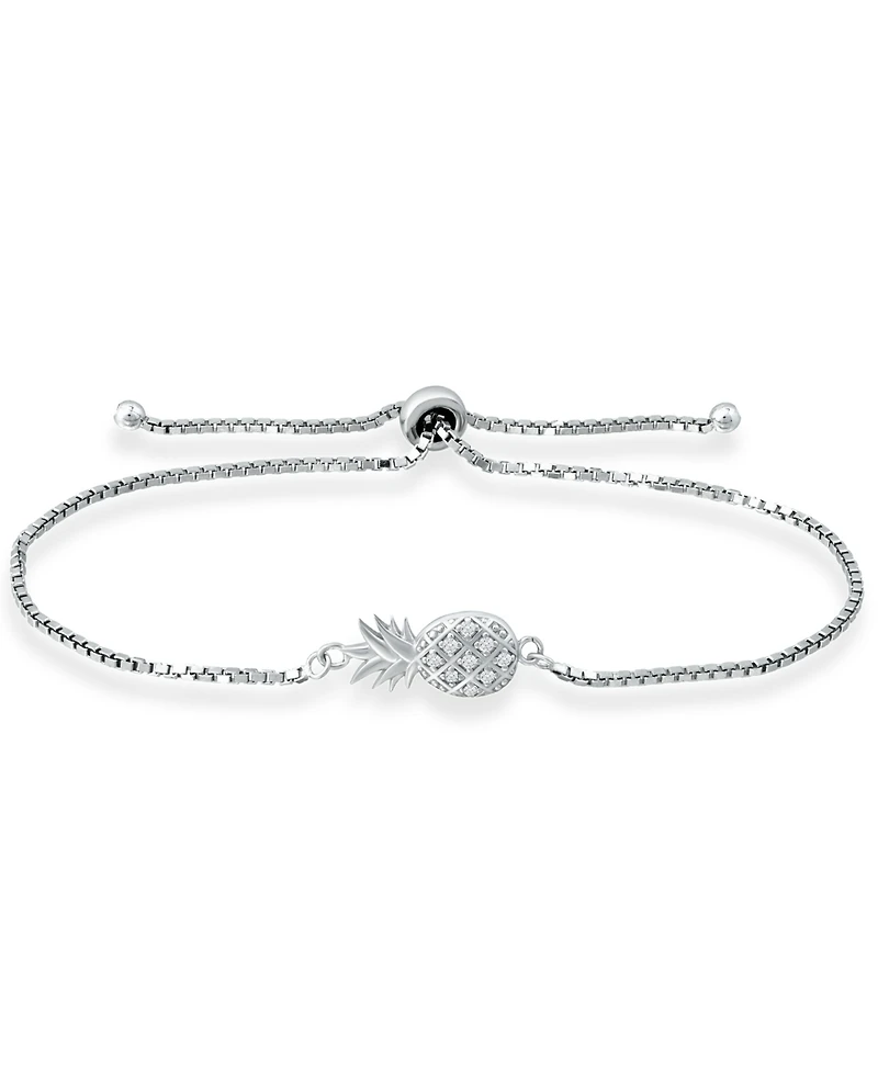 Giani Bernini Cubic Zirconia Pineapple Bolo Bracelet in Sterling Silver, Created for Macy's