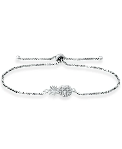 Giani Bernini Cubic Zirconia Pineapple Bolo Bracelet in Sterling Silver, Created for Macy's