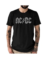 La Pop Art Men's Premium Ac/Dc Word T-shirt