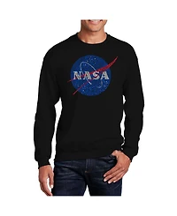 La Pop Art Men's Word Nasa's Most Notable Missions Crewneck Sweatshirt