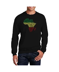 La Pop Art Men's Word Art Countries In Africa Crewneck Sweatshirt