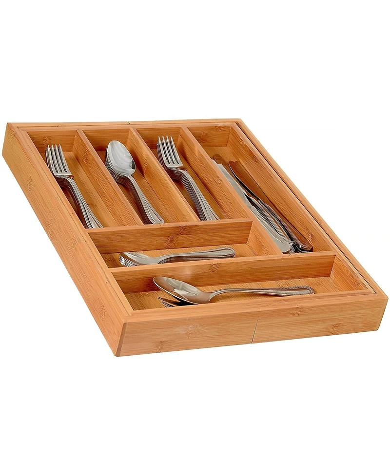 Bamboo Expandable Cutlery Drawer Organizer