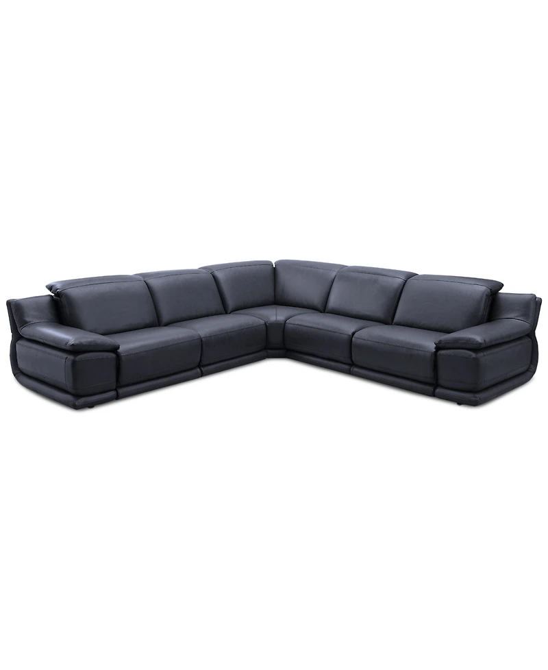 Daisley -Pc. Leather "L" Shaped Sectional Sofa with Power Recliners
