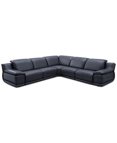 Daisley -Pc. Leather "L" Shaped Sectional Sofa with Power Recliners