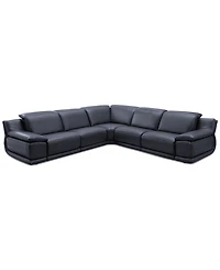 Daisley -Pc. Leather "L" Shaped Sectional Sofa with Power Recliners