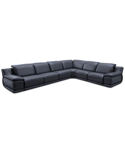 Daisley -Pc. Leather "L" Shaped Sectional Sofa with Power Recliners