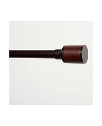 Exclusive Home Rimini 1" Window Curtain Rod and Finial Set, Adjustable 66"- 120"