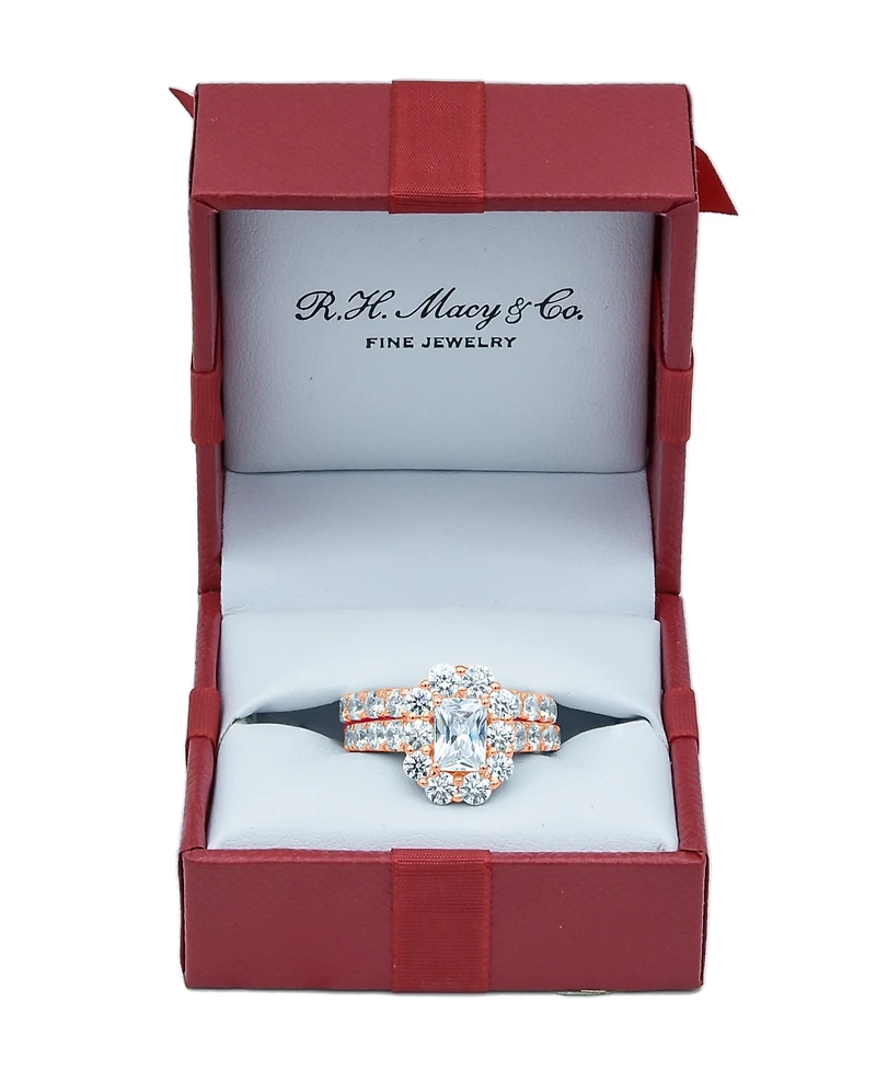 Certified Diamond Emerald Halo Bridal Set (4 ct. t.w.) 18k White, Yellow or Rose Gold