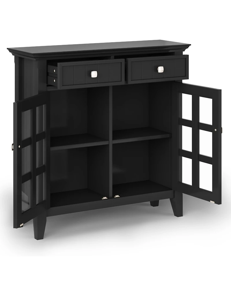 Simpli Home Acadian Solid Wood Entryway Storage Cabinet