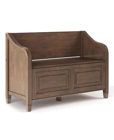 Simpli Home Connaught Solid Wood Entryway Storage Bench