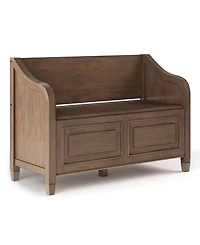 Simpli Home Connaught Solid Wood Entryway Storage Bench